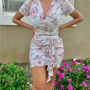 Floral Ruched Set